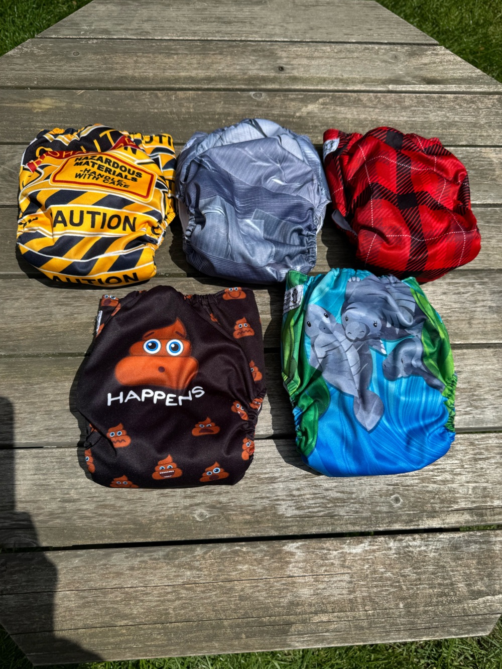 Set of 5 Fluffy Penguin Company All-In-One Cloth Diapers - Picture 3 of 6
